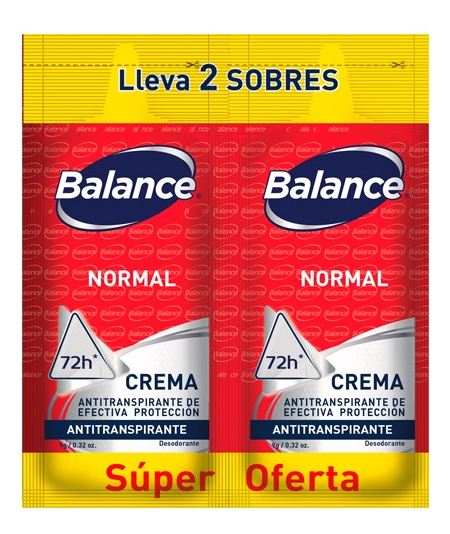 Desodorante Balance Crema Normal Duo 16 Sobres