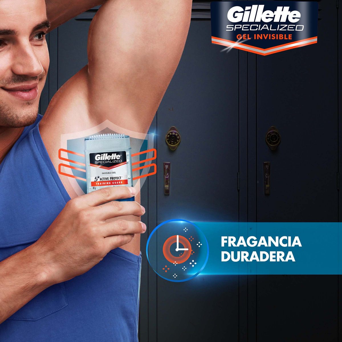 Desodorante Gillette Training Guard Invisible Gel 82 Gr - Imagen 4