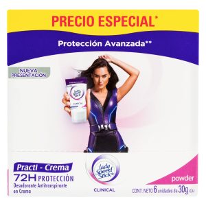Desodorante Lady Speed Stick Clinical Crema 30 Gr 6 Unidades