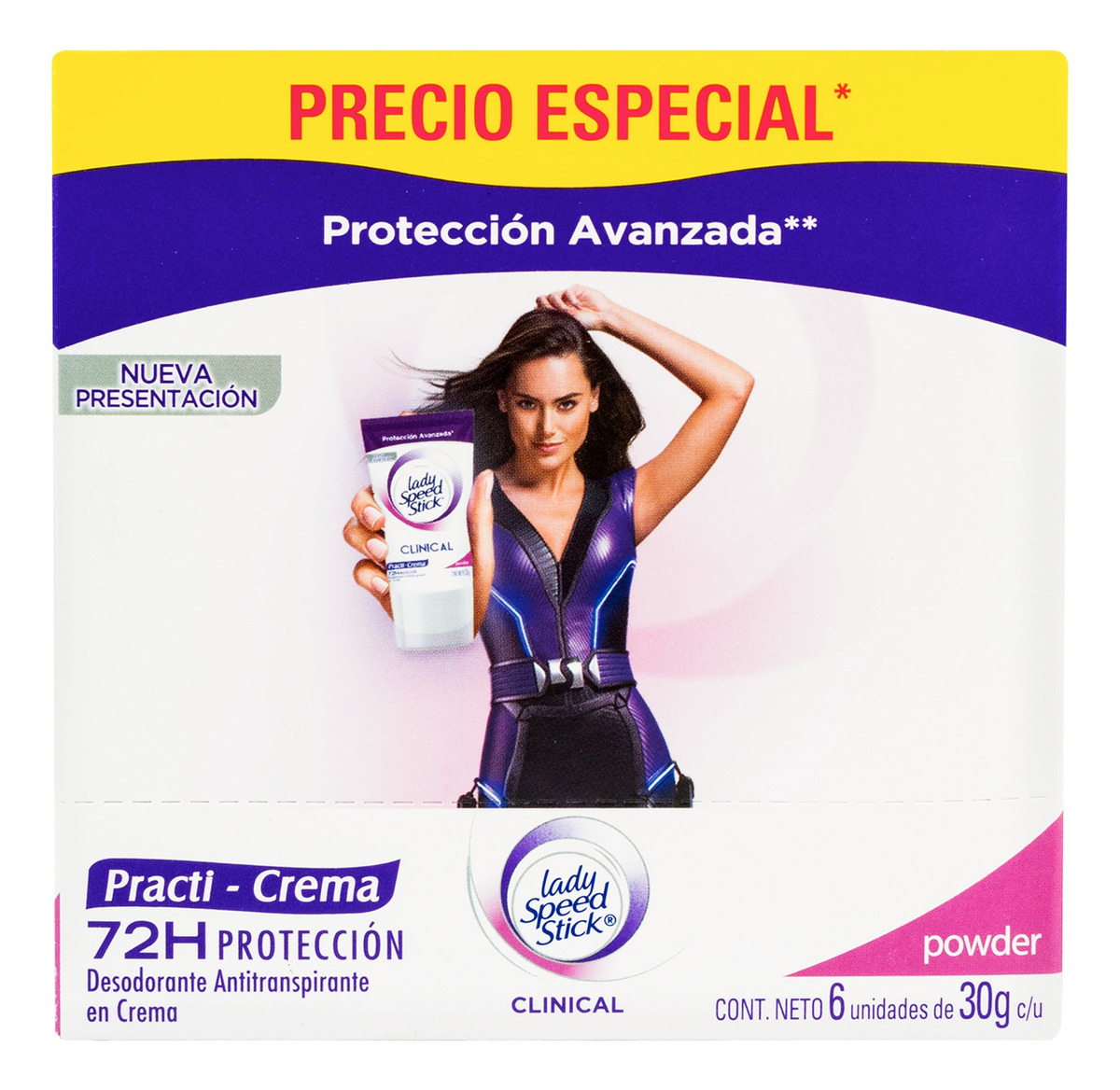 Desodorante Lady Speed Stick Clinical Crema 30 Gr 6 Unidades