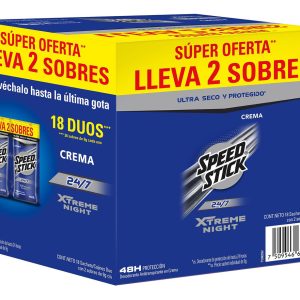 Desodorante Speed Stick Men Xtreme Night Crema 18 Sobres