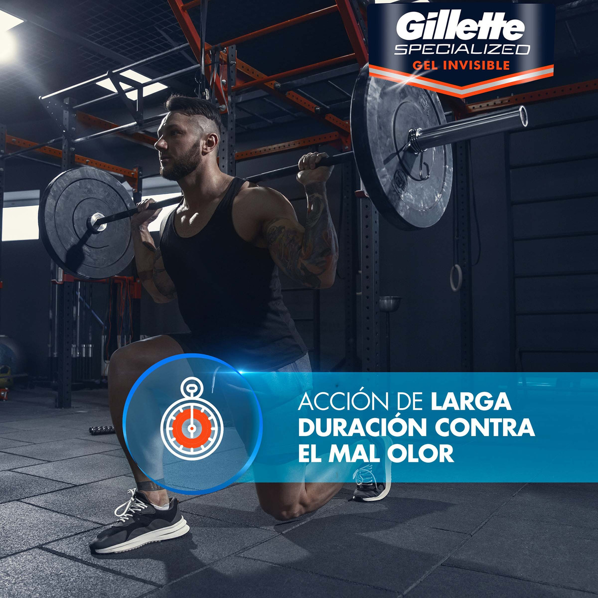 Desodorante Gillette Training Guard Invisible Gel 82 Gr - Imagen 6