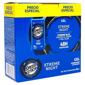 Desodorante Speed Stick Men Xtreme Night Gel 18 Sobres