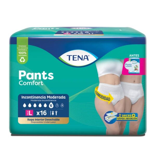 Pañal Tena Pants Clasico Large 16 Unidades