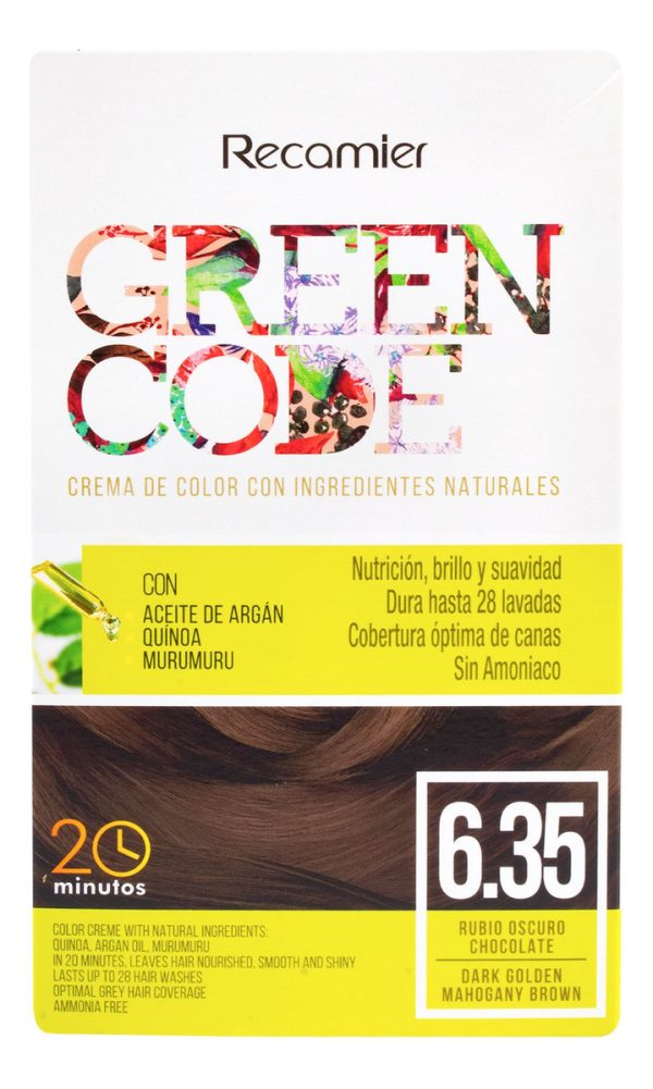 Tinte Green Code 6.35 Rubio Oscuro Chocolate