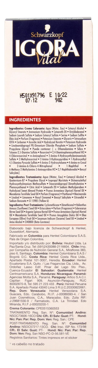 Tinte Igora 9-1 Rubio Extra Claro Cenizo - Imagen 3