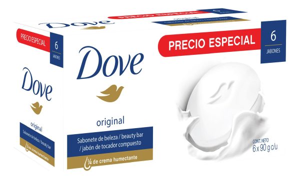 Jabón Dove Original Blanco 90 Gr 6 Unidades