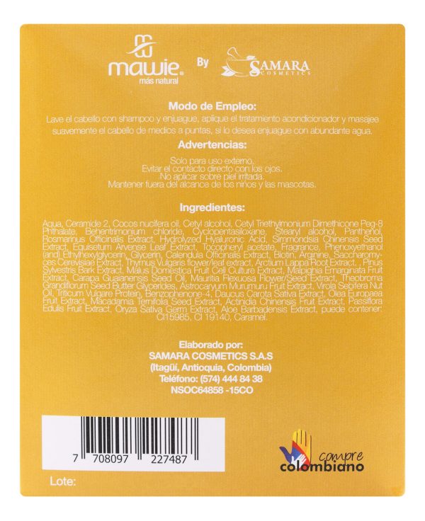 Tratamiento Acondicionador Nutrición Mawie 24 Sobres - Imagen 2