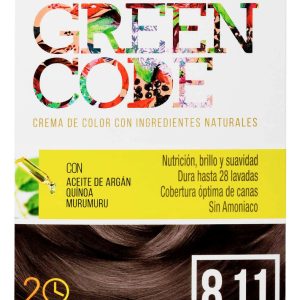 Tinte Green Code 8.11 Rubio Claro Cenizo Profundo