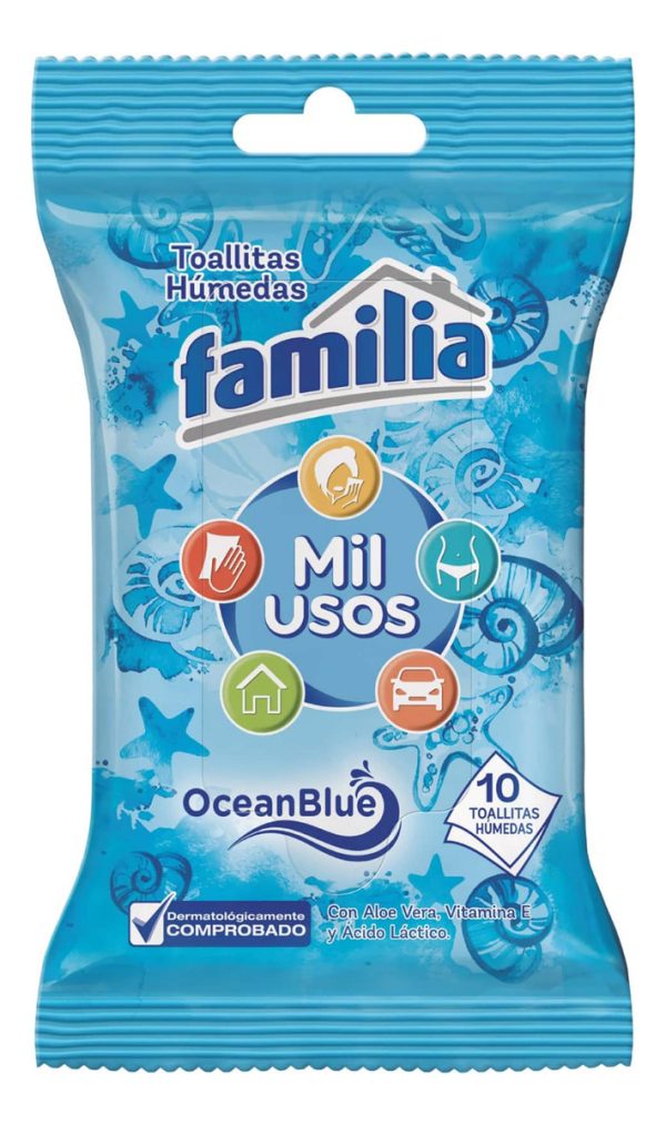 Toallitas Humedas Familia Mil Usos 10 Unidades