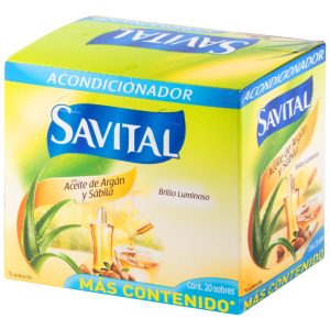 Acondicionador Savital Aceite De Argán Y Sábila 20 Sobres