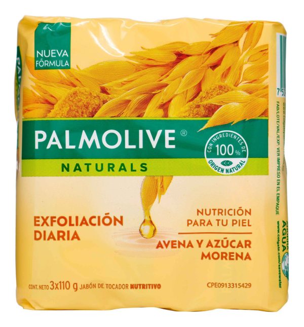 Jabón Palmolive Avena Y Azucar Morena 110 Gr 3 Unidades