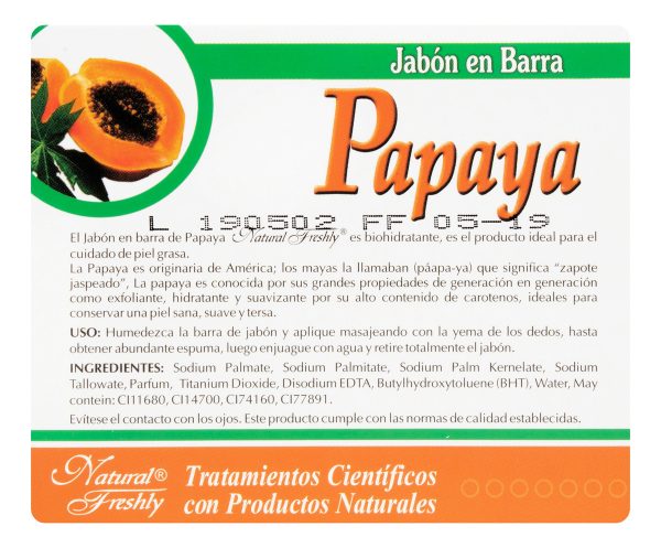 Jabón De Papaya Freshly 90 Gr - Imagen 2