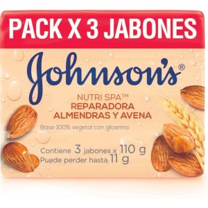Jabón Johnsons Almendras Y Avena 110 Gr 3 Unidades