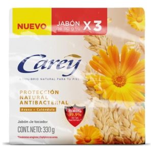 Jabón Carey Protección Natural Antibacterial 110 Gr 3 Unids