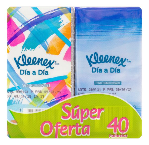 Pañuelos Kleenex Bolsillo 40 Unidades