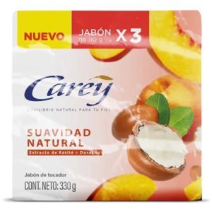 Jabón Carey Suavidad Natural 110 Gr 3 Unidades