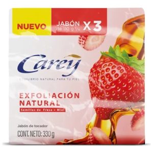 Jabón Carey Exfoliación Natural 110 Gr 3 Unidades