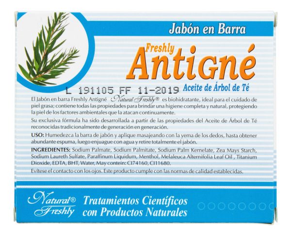 Jabón Freshly Antigne Aceite De Árbol De Té 90 Gr - Imagen 2