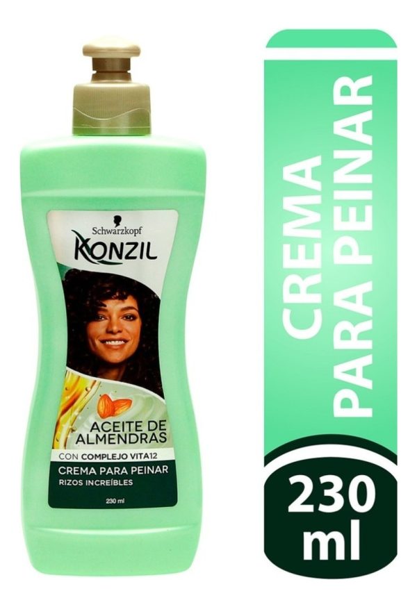 Crema Para Peinar Konzil Aceite De Almendras 230 Ml