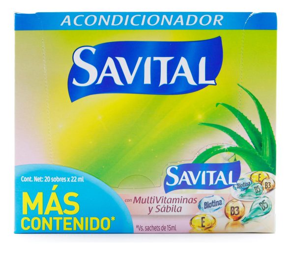 Acondicionador Savital Multivitamas Y Sabila 20 Sobres