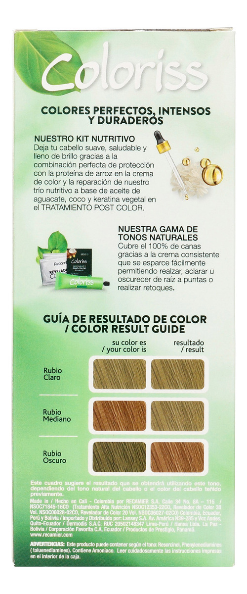 Tinte Coloris Kit 8.0 Rubio Claro - Imagen 4