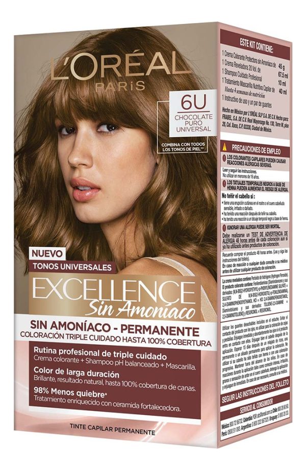 Tinte Excellence Sin Amoniaco 6u Chocolate