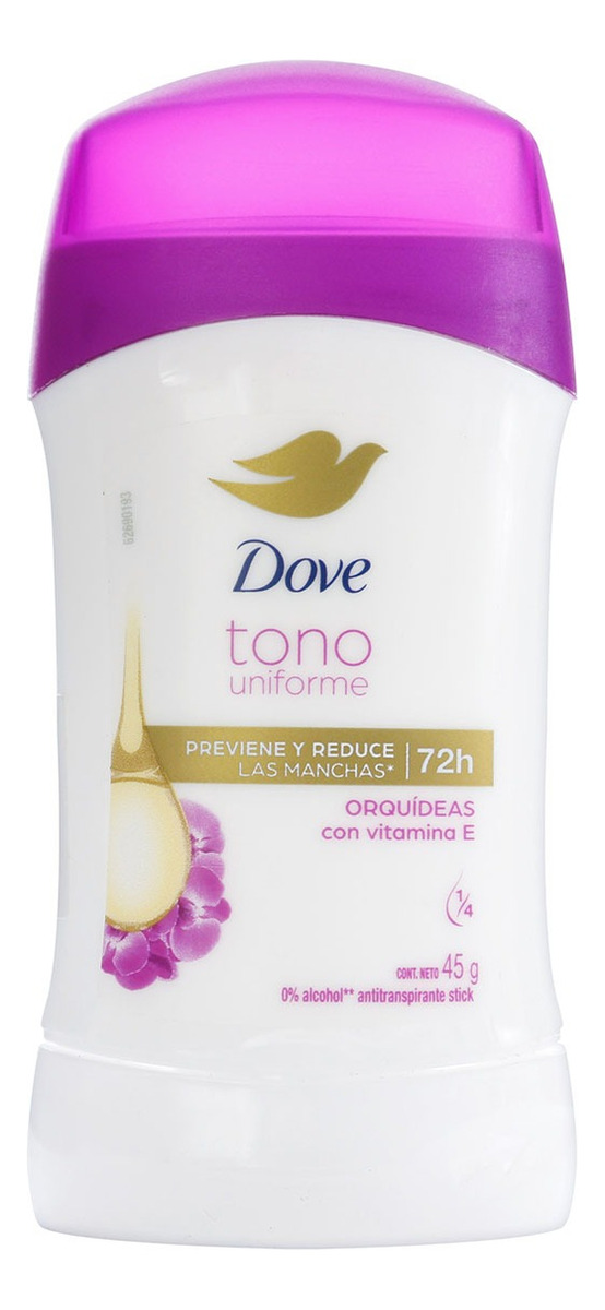 Desodorante Dove Tono Uniforme Orquideas Barra 45 Gr
