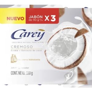 Jabón Carey Cremoso Coco 110 Gr 3 Unidades