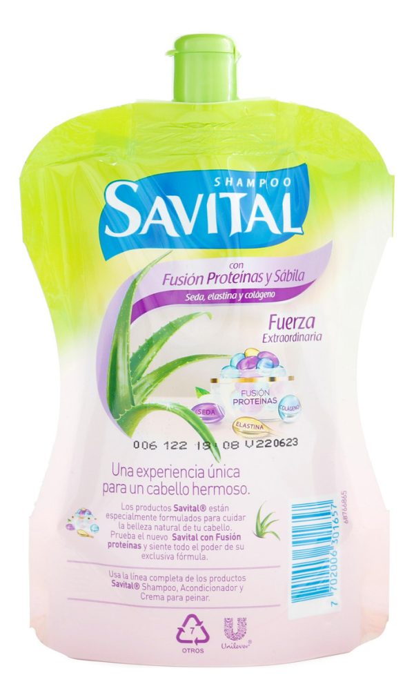 Shampoo Savital Fusión Proteinas Y Sábila 100 Ml - Imagen 2