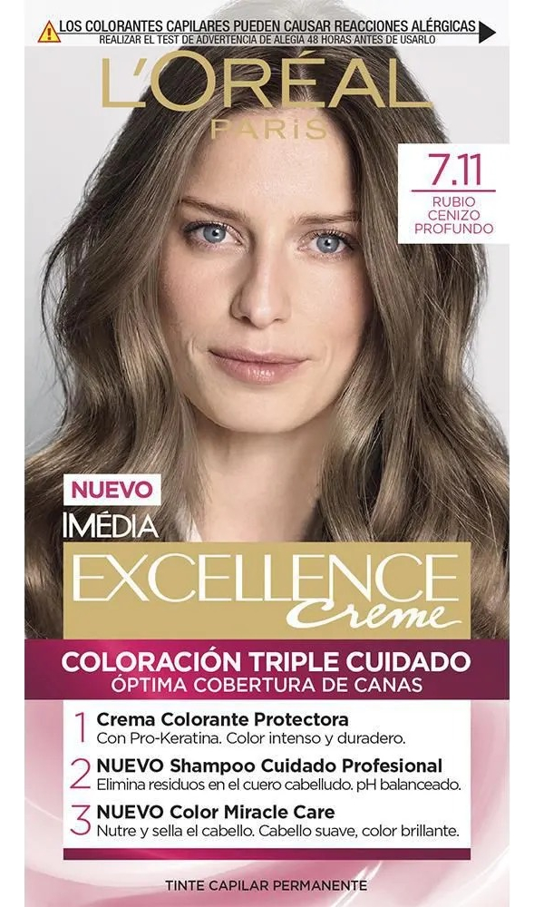 Tinte Excellence Creme 7.11 Rubio Cenizo Profundo