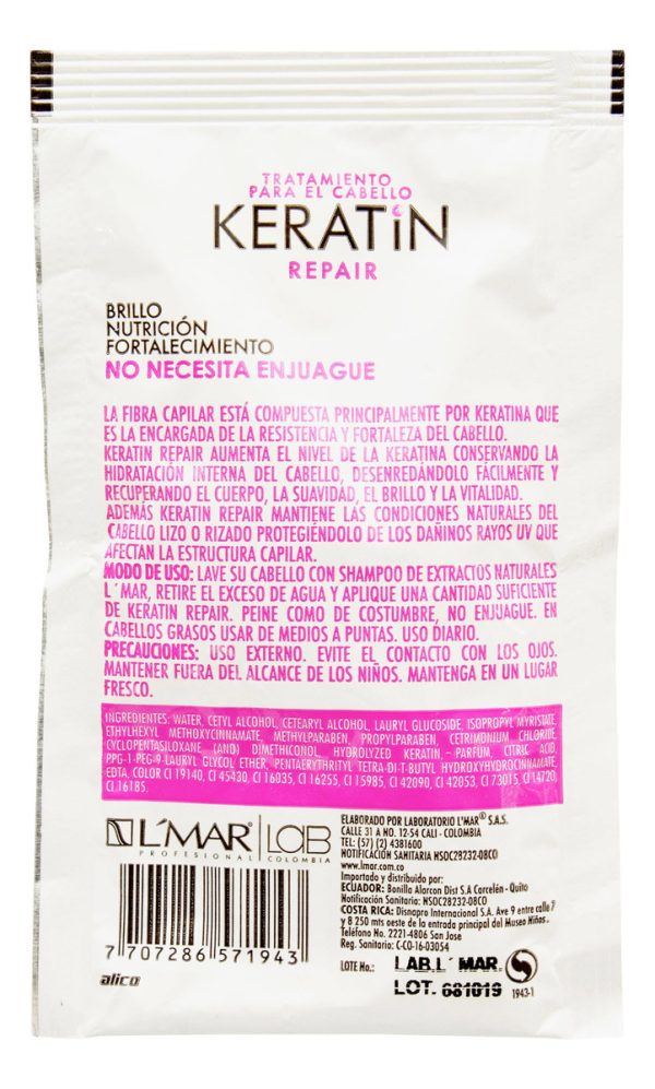 Tratamiento Capilar Keratin Repair 30 Ml - Imagen 2