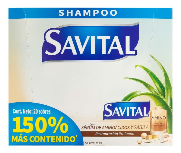 Shampoo Savital Sérum Aminoácidos 24 Sobres