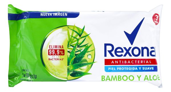 Jabón Rexona Bamboo Y Aloe 110 Gr 3 Unidades