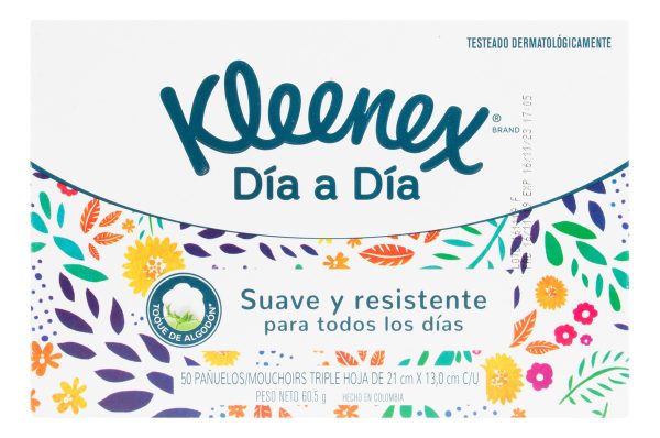Pañuelos Kleenex Triple Hoja 50 Unidades