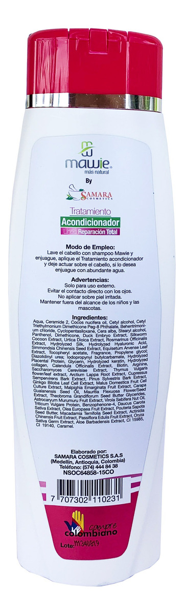 Tratamiento Acondicionador Reparación Total Mawie 450 Ml - Imagen 2