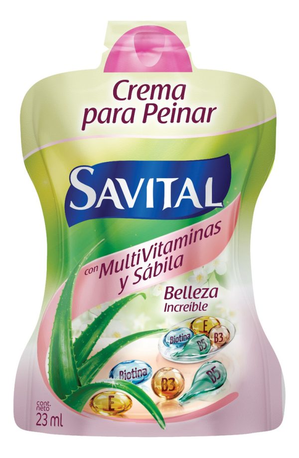 Crema Para Peinar Savital Multivitaminas Y Sábila 20 Sobres