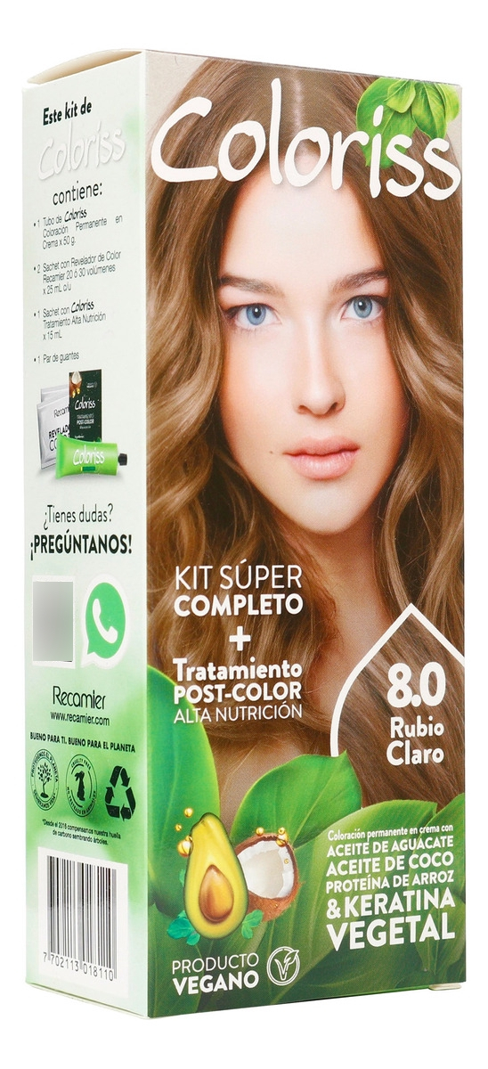 Tinte Coloris Kit 8.0 Rubio Claro