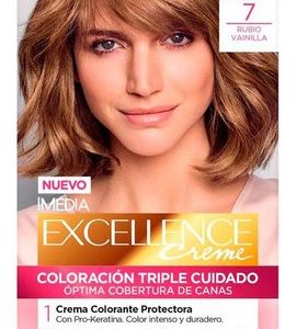 Kit Tinte L'oréal Paris Excellence Tintura L'oréal Excellence Creme Tono 7 Rubio Vainilla Para Cabello