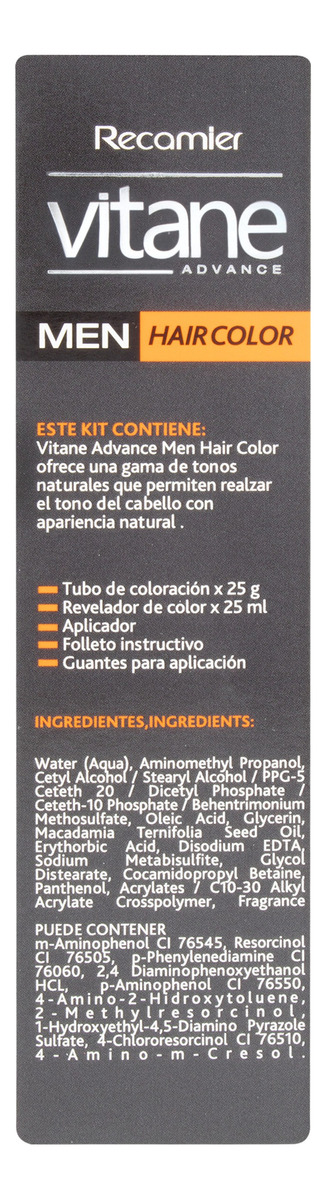 Tinte Para Hombre Vitane Negro 25 Gr - Imagen 2