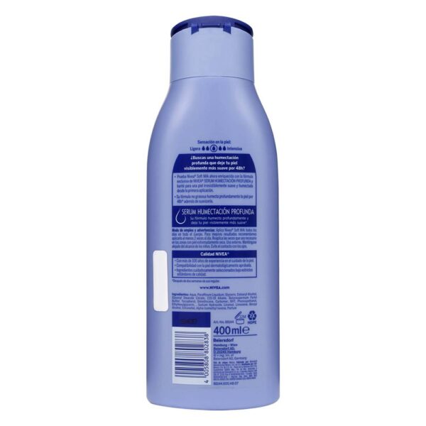 Crema Nivea Soft Milk Piel Seca 400 Ml Hidratación 48h - Imagen 2