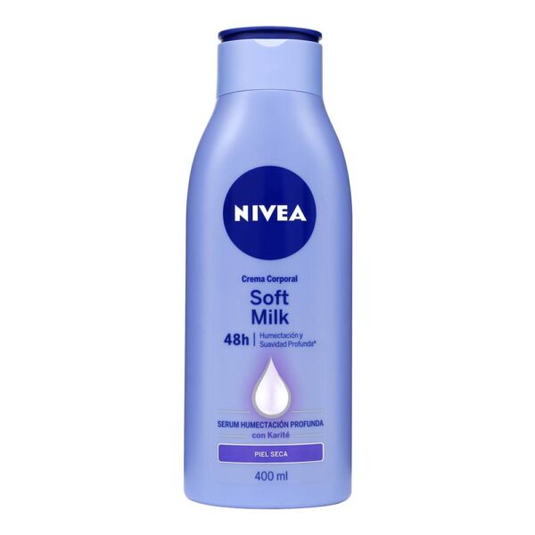 Crema Nivea Soft Milk Piel Seca 400 Ml Hidratación 48h