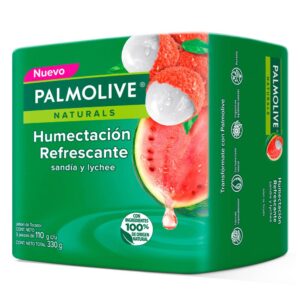 Jabón Palmolive Sandía Y Lychee 110 Gr 3 Unidades