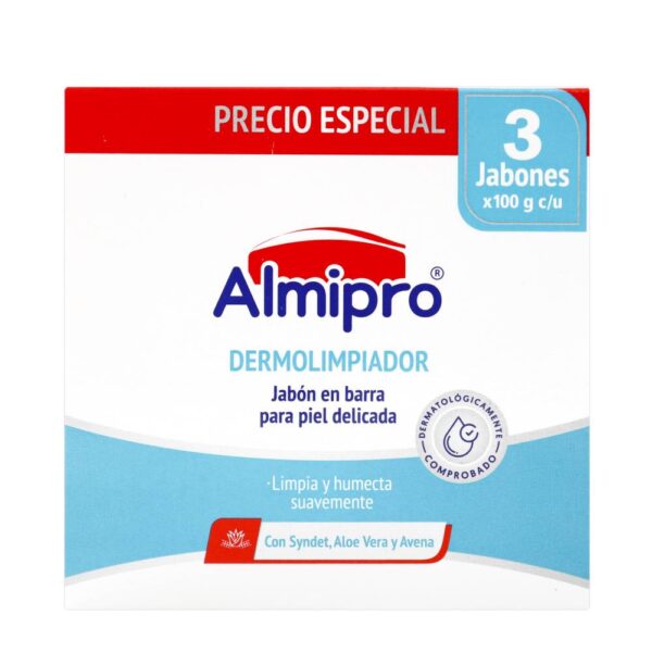 Jabón Almipro Dermolimpiador 110 Gr X 3 Unidades