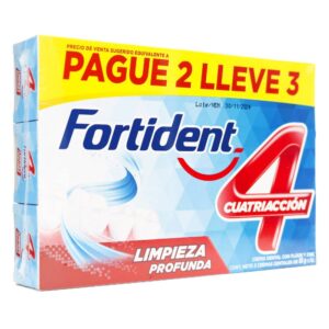 Crema Dental Fortident Limpieza Profunda 85 G 3 Unidades