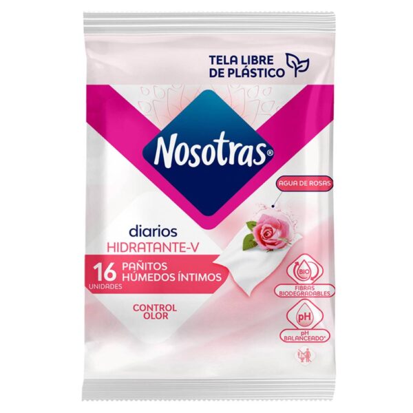 Pañitos Intimos Nosotras Agua De Rosas 16 Unidades