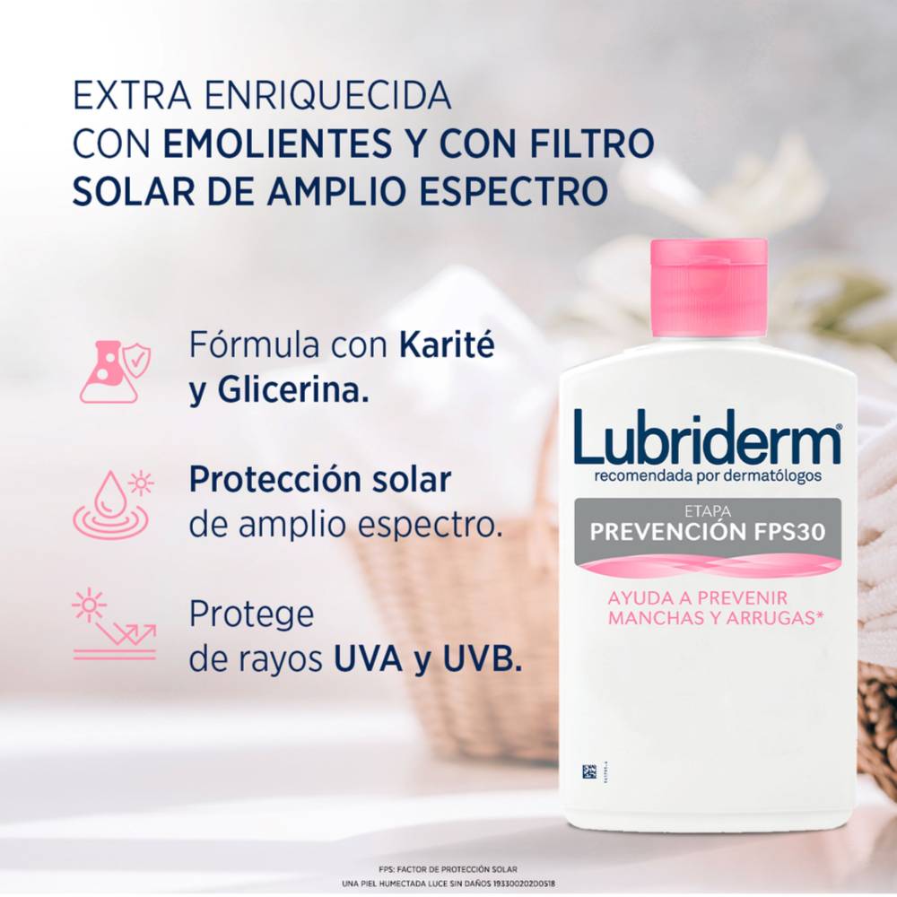 Lubriderm Prevención Fps 30 400 Ml - Manchas Y Arrugas - Imagen 4