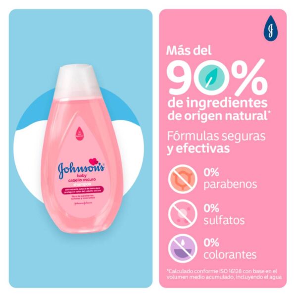 Shampoo Johnson Baby Cabello Oscuro 750 Ml - Imagen 2