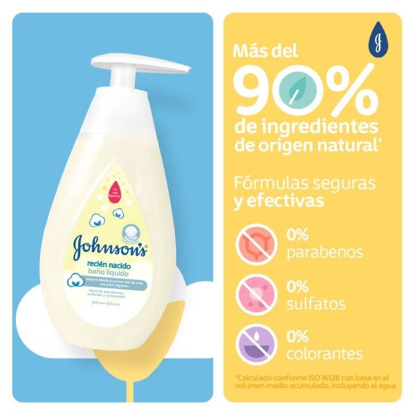 Baño Liquido Johnson Recien Nacido 200 Ml - Imagen 3