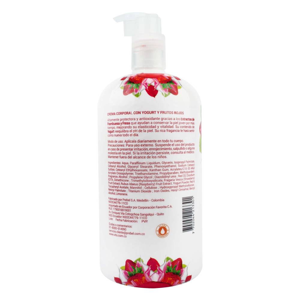 Crema Vitu Yogurt Y Frutos Rojos 1000 Ml - Imagen 2
